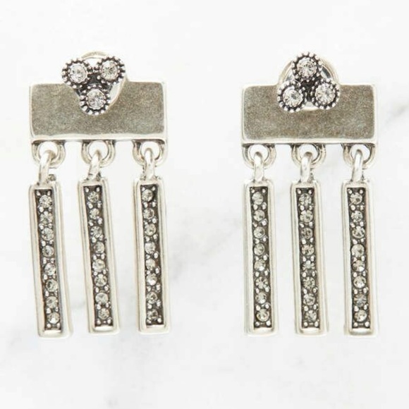 BNWT Luv Aj The Moroccan Dangle Studs Silver - Picture 2 of 5